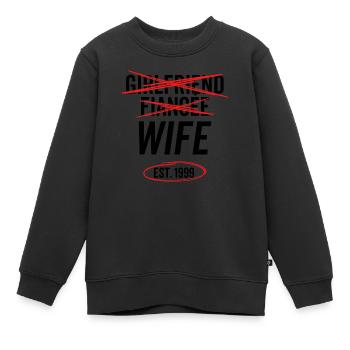 Freundin Verlobte Ehefrau Est 1999 - Kinder Premium Organic Sweatshirt - Schwarz - Vorne - AI Model Kid Female (0cm)