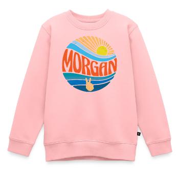 Morgan Shirt Vintage Sunset Morgan Groovy Tie Dye - Kids Premium Organic Sweatshirt - rose - Front - AI Model Kid Female (0cm)