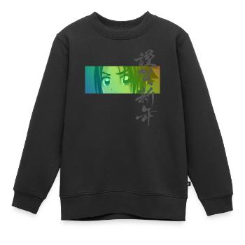 Asie, Manga, Personnages japonais, Bande dessinée - Sweat Premium enfant bio - noir - Devant - AI Model Kid Female (0cm)