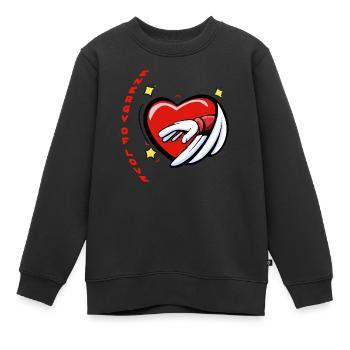 Energy of love - Sweat Premium enfant bio - noir - Devant - AI Model Kid Female (0cm)
