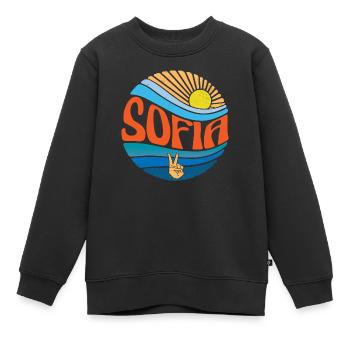 Chemise Sofia Vintage Sunset Sofia Groovy Tie Dye - Sweat Premium enfant bio - noir - Devant - AI Model Kid Female (0cm)