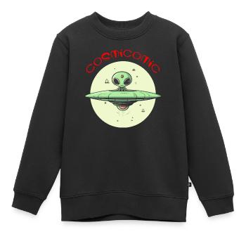 Kosmokomisch - Kinder Premium Organic Sweatshirt - Schwarz - Vorne - AI Model Kid Female (0cm)