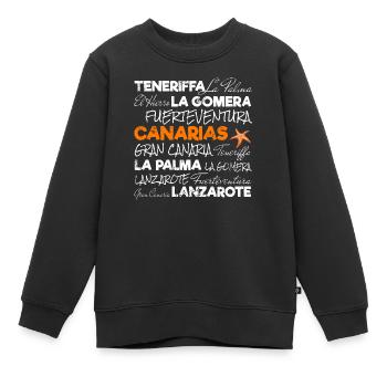 Îles Canaries Retro Starfish Vintage Holidays - Sweat Premium enfant bio - noir - Devant - AI Model Kid Female (0cm)