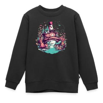 Der Fluss und der Prior - Kinder Premium Organic Sweatshirt - Schwarz - Vorne - AI Model Kid Female (0cm)