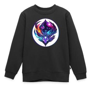 Regarder dans l’espace - Sweat Premium enfant bio - noir - Devant - AI Model Kid Female (0cm)