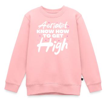 Les acrobates savent comment se défoncer - Sweat Premium enfant bio - rose - Devant - AI Model Kid Female (0cm)