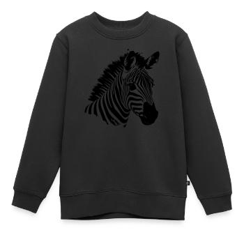 Zebra - Kinder Premium Organic Sweatshirt - Schwarz - Vorne - AI Model Kid Female (0cm)
