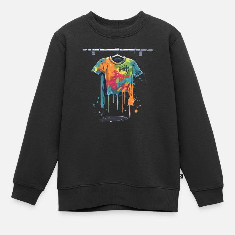 Chemise graffiti - Sweat Premium enfant bio - noir