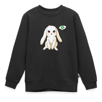 Bunny - Kids Premium Organic Sweatshirt - black - Front - AI Model Kid Female (0cm)