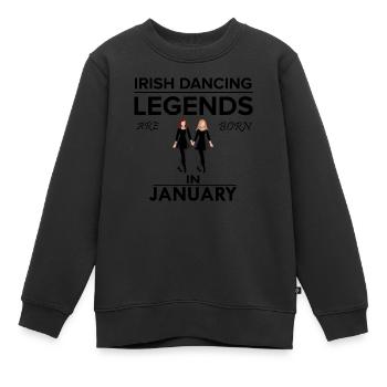 Danse Musique de danse - Sweat Premium enfant bio - noir - Devant - AI Model Kid Female (0cm)