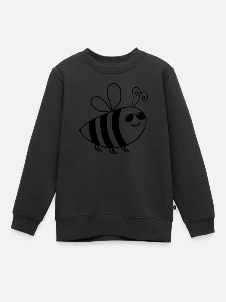 Abeille - Sweat Premium enfant bio - noir