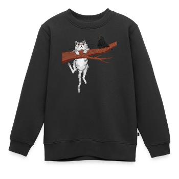 Hang in there 02 - Kinder Premium Organic Sweatshirt - Schwarz - Vorne - AI Model Kid Female (0cm)
