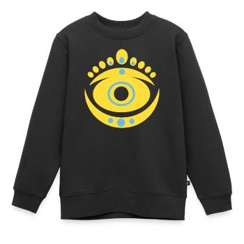 Muster N°9 - Kinder Premium Organic Sweatshirt - Schwarz - Vorne - AI Model Kid Female (0cm)