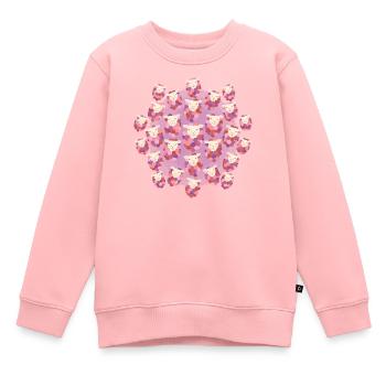 Schafe zählen warm - Kinder Premium Organic Sweatshirt - Rosa - Vorne - AI Model Kid Female (0cm)