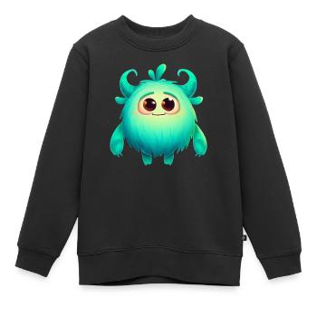 Petit monstre - Sweat Premium enfant bio - noir - Devant - AI Model Kid Female (0cm)