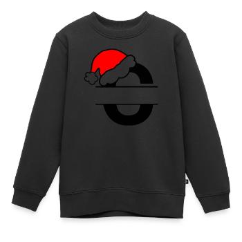 Alphabet Noël Lettre C a personnaliser - Sweat Premium enfant bio - noir - Devant - AI Model Kid Female (0cm)
