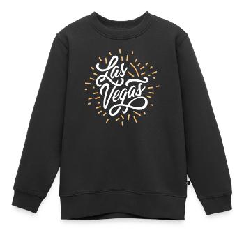 Las Vegas - Sweat Premium enfant bio - noir - Devant - AI Model Kid Female (0cm)