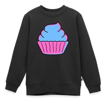 Cupcake - Sweat Premium enfant bio - noir - Devant - AI Model Kid Female (0cm)