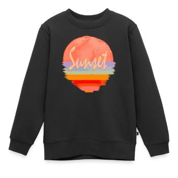Sonnenuntergang - Kinder Premium Organic Sweatshirt - Schwarz - Vorne - AI Model Kid Female (0cm)