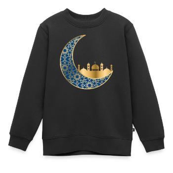 Ramadan Mubarak muslim islam Fasten moslem Allah - Kinder Premium Organic Sweatshirt - Schwarz - Vorne - AI Model Kid Female (0cm)