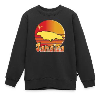 Belle idee cadeau souvenir carte de la Jamaique - Sweat Premium enfant bio - noir - Devant - AI Model Kid Female (0cm)