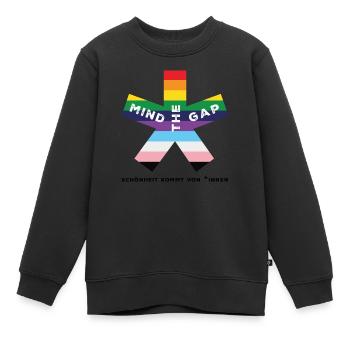 blockedTitle - Kinder Premium Organic Sweatshirt - Schwarz - Vorne - AI Model Kid Female (0cm)