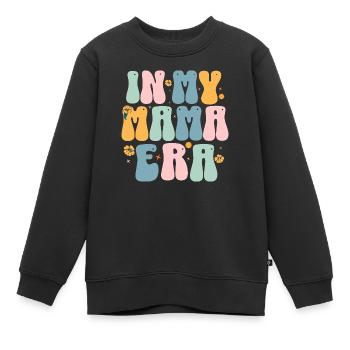 À l’époque de ma maman - Sweat Premium enfant bio - noir - Devant - AI Model Kid Female (0cm)