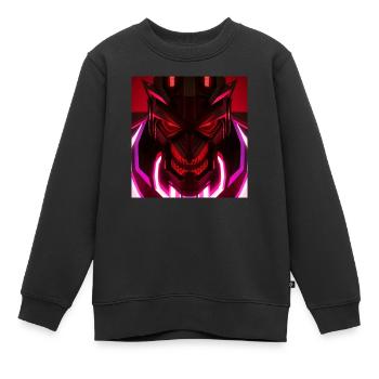 Monstre numérique - Sweat Premium enfant bio - noir - Devant - AI Model Kid Female (0cm)