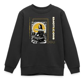 Élégance expressive Explorez le monde des émoticônes - Sweat Premium enfant bio - noir - Devant - AI Model Kid Female (0cm)