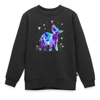 Gute Laune Esel - Kinder Premium Organic Sweatshirt - Schwarz - Vorne - AI Model Kid Female (0cm)
