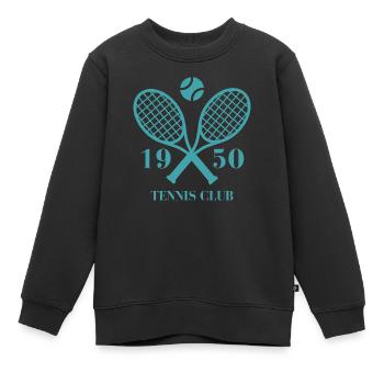 1950 Tennisclub - Kinder Premium Organic Sweatshirt - Schwarz - Vorne - AI Model Kid Female (0cm)