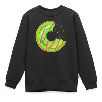 Donut Crunch Eat Metzgergebäck 12036234 Q - Kinder Premium Organic Sweatshirt - Schwarz - Vorne - AI Model Kid Female (0cm)