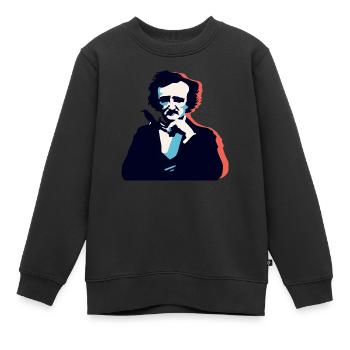 Edgar Allan Poe Denken - Kinder Premium Organic Sweatshirt - Schwarz - Vorne - AI Model Kid Female (0cm)