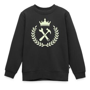 handwerk wappen - Kinder Premium Organic Sweatshirt - Schwarz - Vorne - AI Model Kid Female (0cm)