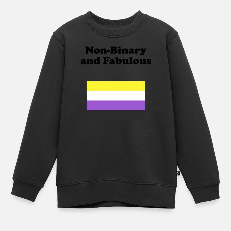 Non binaire et fabuleux - Sweat Premium enfant bio - noir