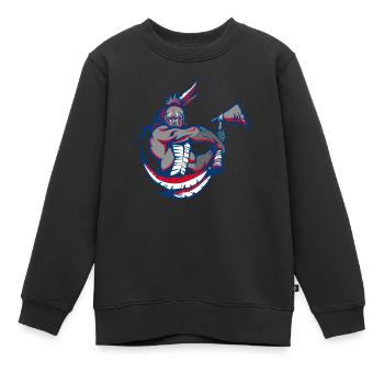 indianer - Kinder Premium Organic Sweatshirt - Schwarz - Vorne - AI Model Kid Female (0cm)