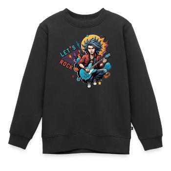 Faisons du rock - Sweat Premium enfant bio - noir - Devant - AI Model Kid Female (0cm)