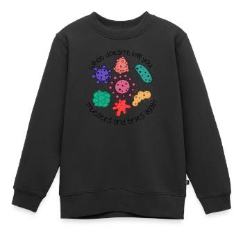 Citation scientifique drôle La science s’en fiche croit - Sweat Premium enfant bio - noir - Devant - AI Model Kid Female (0cm)