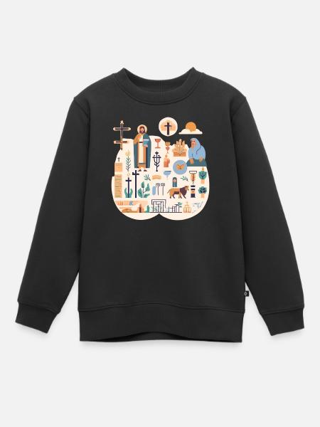 biblique 5 - Sweat Premium enfant bio - noir