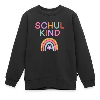 Écolier Arc-en-ciel Fille Garçon Enfants T-Shirt - Sweat Premium enfant bio - noir - Devant - AI Model Kid Female (0cm)