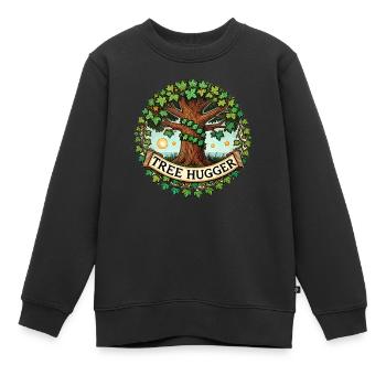 Câlin d’arbre - Sweat Premium enfant bio - noir - Devant - AI Model Kid Female (0cm)