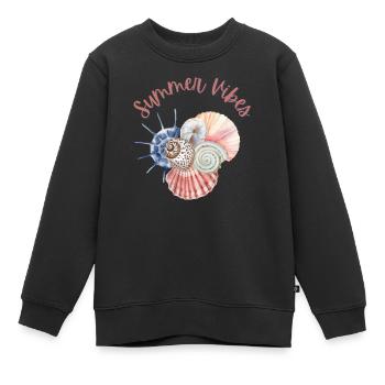 Summer Vibes - Kinder Premium Organic Sweatshirt - Schwarz - Vorne - AI Model Kid Female (0cm)