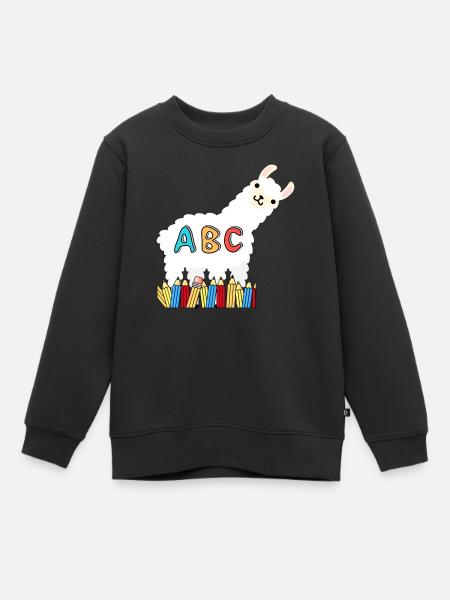 AlpacaABC - Kids Premium Organic Sweatshirt - black