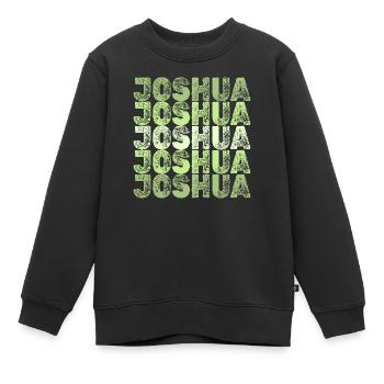 Geschenk für Joshua - Kinder Premium Organic Sweatshirt - Schwarz - Vorne - AI Model Kid Female (0cm)