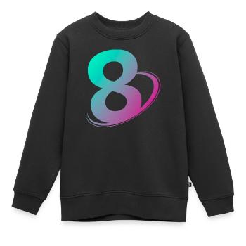 Nummer 8 mehrfarbig - Kinder Premium Organic Sweatshirt - Schwarz - Vorne - AI Model Kid Female (0cm)