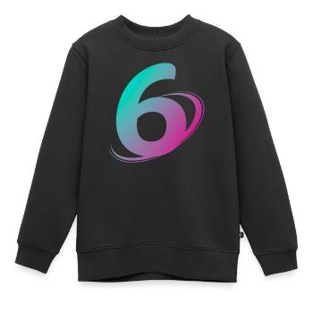 Nummer 6 mehrfarbig - Kinder Premium Organic Sweatshirt - Schwarz - Vorne - AI Model Kid Female (0cm)