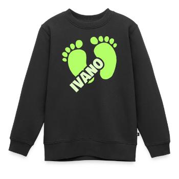 Ivano als Geburt - Kinder Premium Organic Sweatshirt - Schwarz - Vorne - AI Model Kid Female (0cm)