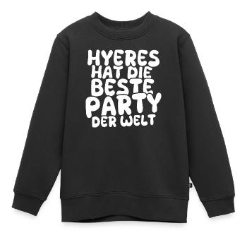 Hyeres als Urlaubsland - Kinder Premium Organic Sweatshirt - Schwarz - Vorne - AI Model Kid Female (0cm)