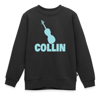 Collin als Bratsche - Kinder Premium Organic Sweatshirt - Schwarz - Vorne - AI Model Kid Female (0cm)