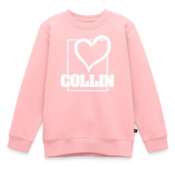 Geschenk für Collin - Kinder Premium Organic Sweatshirt - Rosa - Vorne - AI Model Kid Female (0cm)